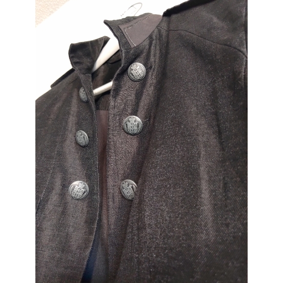 Zara Women's Metallic Dark Gray Blazer - Picture 2 of 6